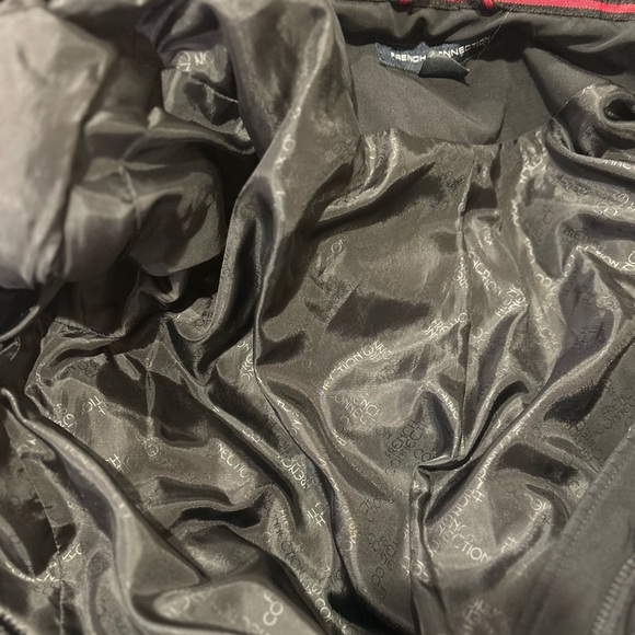 French Connection Women's Quilted Mid-Length Winter Puffer Coat black large - Picture 7 of 7